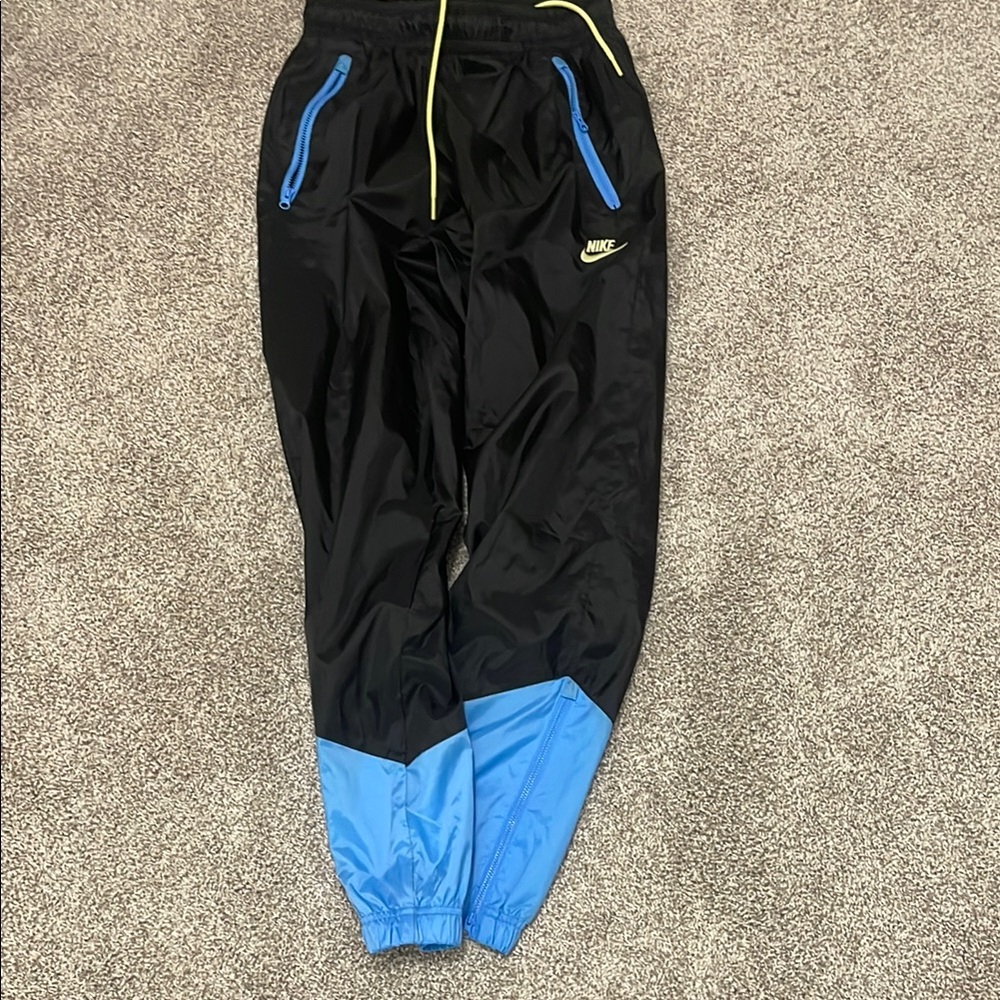 Nike Black and Blue Track Pants
